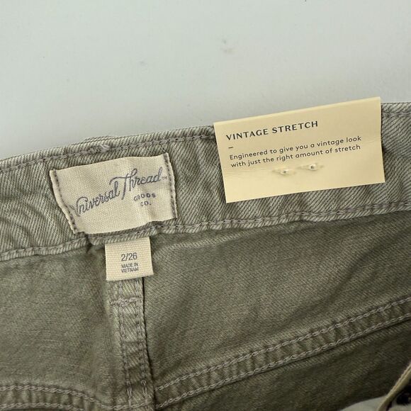 Universal Thread Vintage Midi Stretch Shorts Dusty Olive Green Women's 2 / 26 - Picture 4 of 12